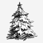 圣诞树纹样矢量素材png免抠素材_新图网 https://ixintu.com 圣诞树 矢量 纹样 黑白 手绘
