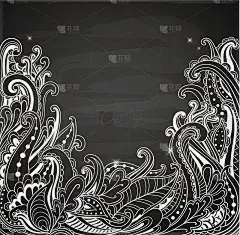 抽象手绘黑色背景