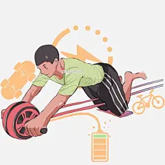 运动健身运动男孩插画图片大小2000x2000px 图片尺寸963.86 KB 来自PNG搜索网 pngss.com 免费免扣png素材下载！红色健身器材#滑板车#健身锻炼人物#健身运动男孩#卡通手绘#卡通运动人物#运动人物插画#