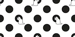 点击来源直接获取大图文件 |猫咪无缝图案 小猫波点 日本猫 虎斑猫 坐着的曼基康猫 宠物 矢量卡通涂鸦 礼品包装纸瓷砖背景 重复壁纸插画 孤立设计