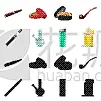 计算机图标,圆形,纸,木制,塑胶,金属,收集,设计,谢绝,停下