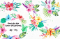 夏季五颜六色的水彩热带花卉花圈包 Watercolor Tropical Floral Pack - Watercolor Tropical Floral Pack (3).jpg