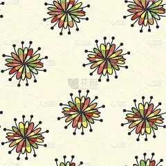 颜色花和中性米色背景