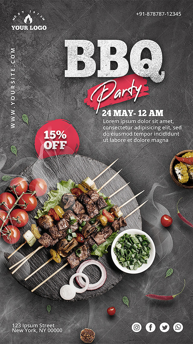 我心悠悠爱设计从带刀美工转采于2021-04-23 08:33:40bbq海报-排版