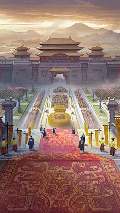 com采集一个像夏天|summer采集到宫斗江南烟雨国风背景水墨山水国画