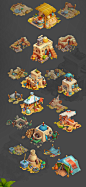 concept art egypt farm farm game Game Art game design  Isometric mobile game props design simulation