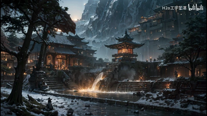 【AI绘画】科幻风格 3A级游戏场景概念设计 重现梦想中游戏场景_哔哩哔哩_bilibili-花瓣网