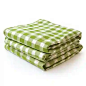 Picnic green clothes folded isolated. stock photo Art, white Backgrounds, Clean, Cleaning, Close-up