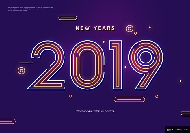 2019新年创意金猪元旦节日商场活动海报...