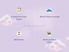 国外办公场景应用程序ppt演示文稿设计3D图标icon插画设计素材包 Cubbies v2.0: 3D Workspace Illustrations插图2