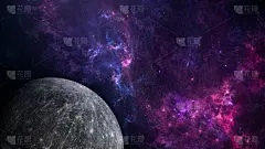 黑洞，行星和星系，科幻壁纸。深空之美。宇宙中数十亿个星系