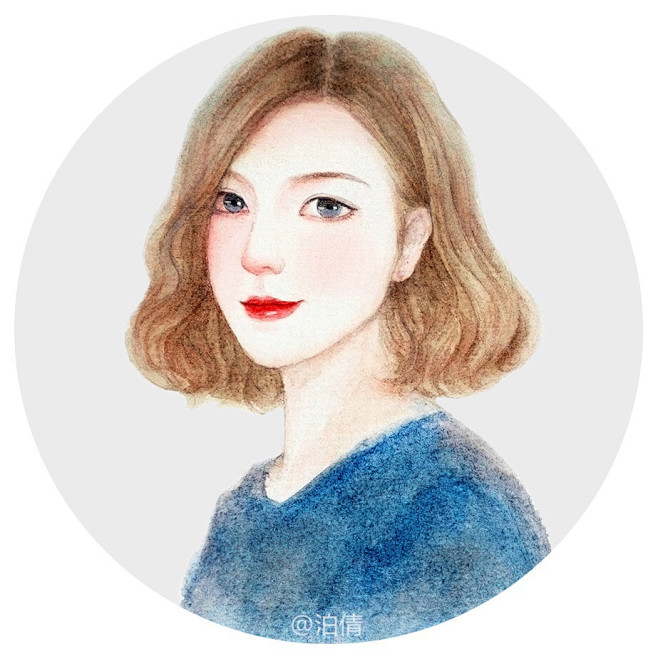 个性 人物 头像 手绘 插画