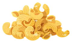 通心粉炒面层叠图案脆皮金棕色-层叠图案脆皮炒面