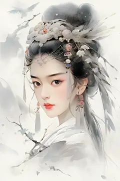 古风女生头像插画 - 小红书