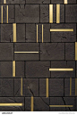 Feature Wall | Charred Butcher Block with Brass Inlays: