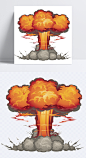 爆炸的蘑菇云|爆炸,烟花,烟花背景,底纹背景,矢量背景,彩色背景,矢量素材,效果元素,设计元素