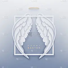 贺卡,幸福,天使,白色,复活节,传统,华丽的,请柬,事件,背景分离