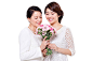 母亲,女儿,祝福,康乃馨,家庭_e5832cd3f_女儿给妈妈送花_创意图片_Getty Images China