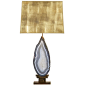 38"/96cm Large and rare Willy Daro Table Lamp with Agate Stone: 