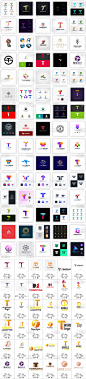 字母系列T LOGO商标设计vi素材包 ai矢量源文件淘宝店标微商标志-淘宝网