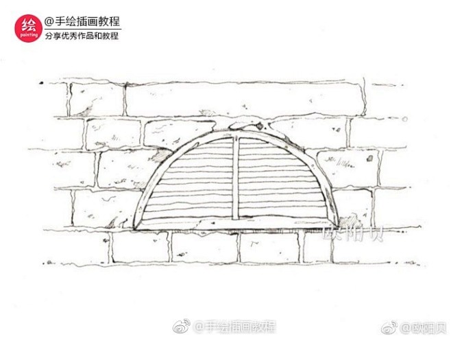 一组窗户线稿。   #手绘插画教程#（作...