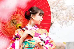 和服,日本人,女孩,衣服,青年人,传统服装,长袖和服,伞,儿童,中国人