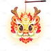 春节龙年新年过年新春除夕中国风中式国潮国风龙头灯笼元素素材