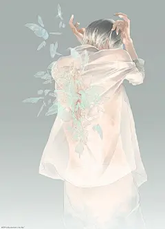 个性网-QQ皮肤-湿漉的白衬衫勾勒出我全身的欲望._透明_插画