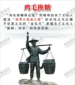 鸡毛换糖海报 【酷图网】义乌,鸡毛,换糖,海报,雕塑,人物
