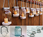 Lantern is one of the very early human inventions, and it’s going more for home and garden decoration.  Today I am showing you a very easy way to make hanging lanterns with mason jars, which you can add flowers during the day for alternation. Check it out