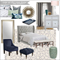 A luxe navy master bedroom for $3,943. Angela Baiamonte