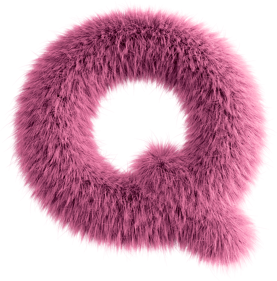 Pink 3D Fluffy Lette...