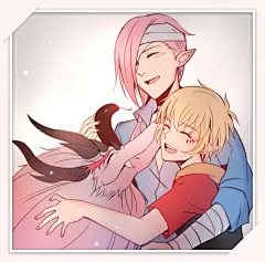 阴阳师手游 同人图 插画 壁纸 | 【一目连X般若】现pa日常系列汇总 | 半次元-第一中文COS绘画小说社区