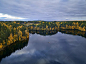 芬兰,秋天,湖,航拍视角,自然,自然美,芬兰国,黄金图片素材下载-稿定素材