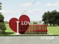 爱心座椅  love 红色 打卡座椅 网红 爱情 公园 商场 地标3D模型