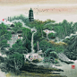 “邂逅江南” —— 国画家曹仁容写意山水作品《苏州园林名胜图》