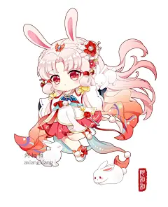 原创Q版十二生肖合集插画头像手绘板绘分享