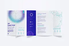 对折门折页风格A4尺寸传单样机模板05 A4 Gate Fold Brochure Mockup 05 – 设计小咖