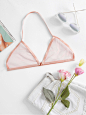 Triangle Mesh Bralette : Shop Triangle Mesh Bralette online. SheIn offers Triangle Mesh Bralette & more to fit your fashionable needs.