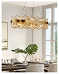 Modern Chandeliers Gold K9 Crystal Pendant Light Fixture for Dining Room Living Room Spring Sale