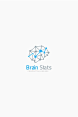 Brain Statistic Logo Templat人工智能  AI  数字化