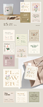 badge botanical floral free mockup  freebie label design Mockup moodboard Packaging template