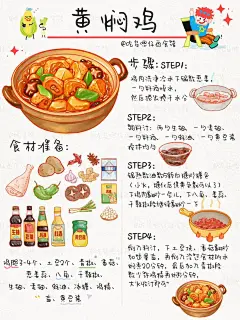 手绘食谱：荤菜集锦 - 小红书