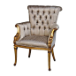 The Furniture Market - Oak Furniture | French Furniture | Mirrored FurnitureFrench Versailles Button Carver-Silk, Versailles & Gilt: 