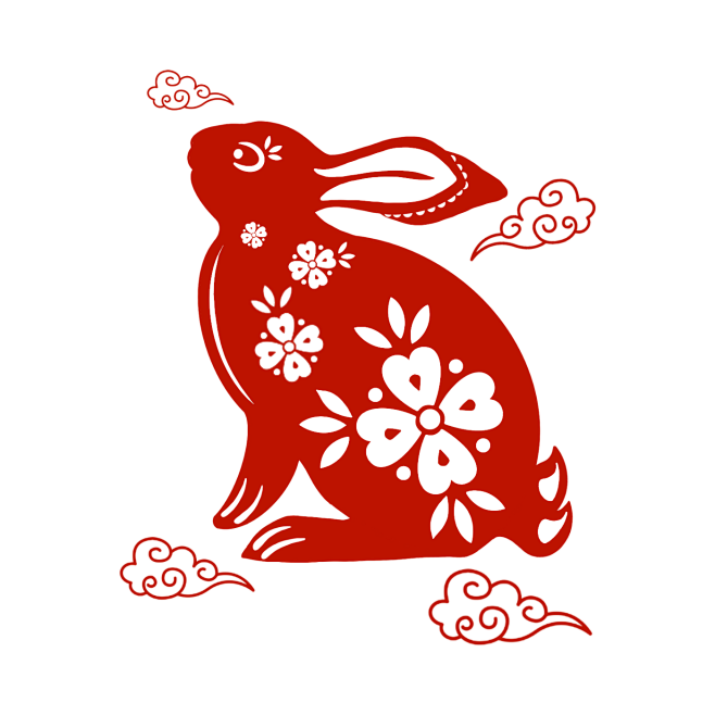 兔年剪纸素材 (55)
