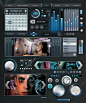 Retina interface set : Retina ready web interface set - contain various professional web elements, modern blue, grey, turquoise, black webdesign.(thumb scroller, 7 faders, accordion, power button on, power button off, navigation buttons, calendar, search 