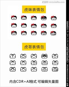 老虎男孩表情老虎女孩表情男女表情包可爱表情包设计小老虎表情包卡通表情可爱表情可爱老虎表情