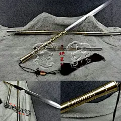 龙泉刀剑天下第一剑 唐剑 金龙全钢剑 霸王枪 十八般兵器未开刃-淘宝网