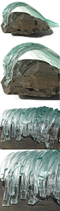 Large Glass Wave Sculpture | Cool Glass