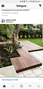 Low Modern Decking blend into Pavers and Landscaping